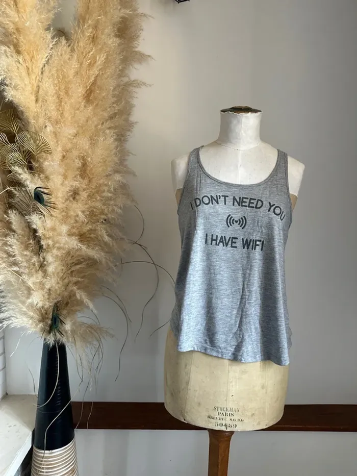 Débardeur gris femme S
