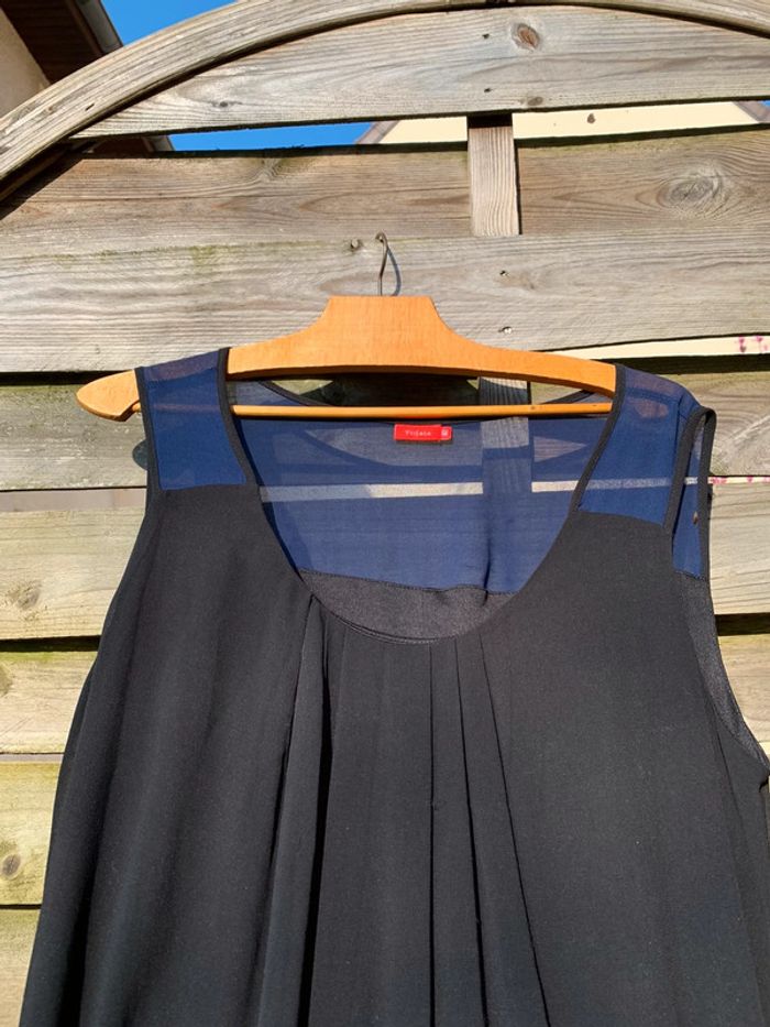 Très jolie robe noire et bleu taille 42 de Tissaïa - photo numéro 7