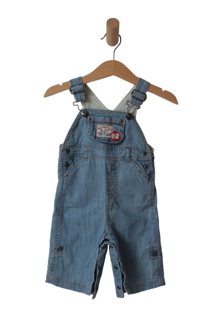Salopette d'été en jean bleu clair fin - Sergent Major 3 mois (60cm) - photo numéro 2