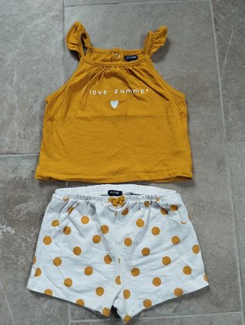 Ensemble short débardeur fille 18 mois