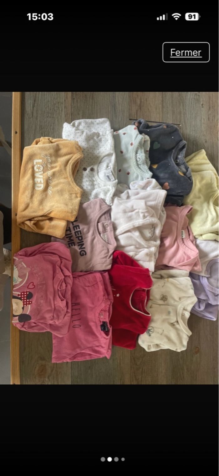 Lot de pyjama bébé 1 mois - photo numéro 3