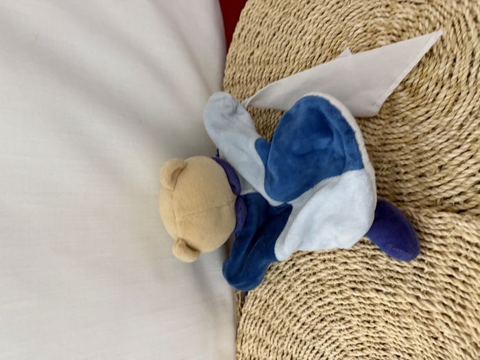 Doudou plat marionnette ours fun bleu DOUDOU ET COMPAGNIE - photo numéro 4