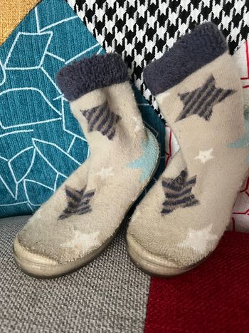 Chaussons chaussette garçon 23, isotoner, à enfiler, made in France