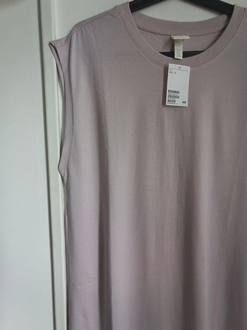 Robe t-shirt sans manches lilas clair 100% coton Taille S H&M Neuf avec étiquette