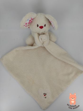 Doudou Mouchoir Souris crème Babyplay