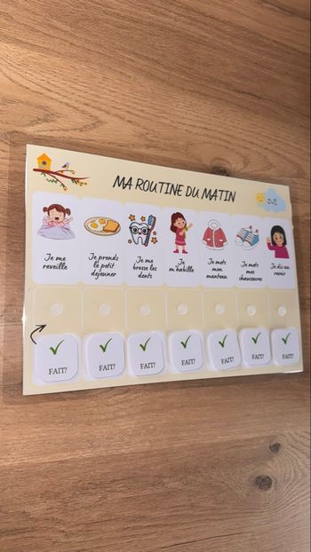 Fiche ma routine du matin 