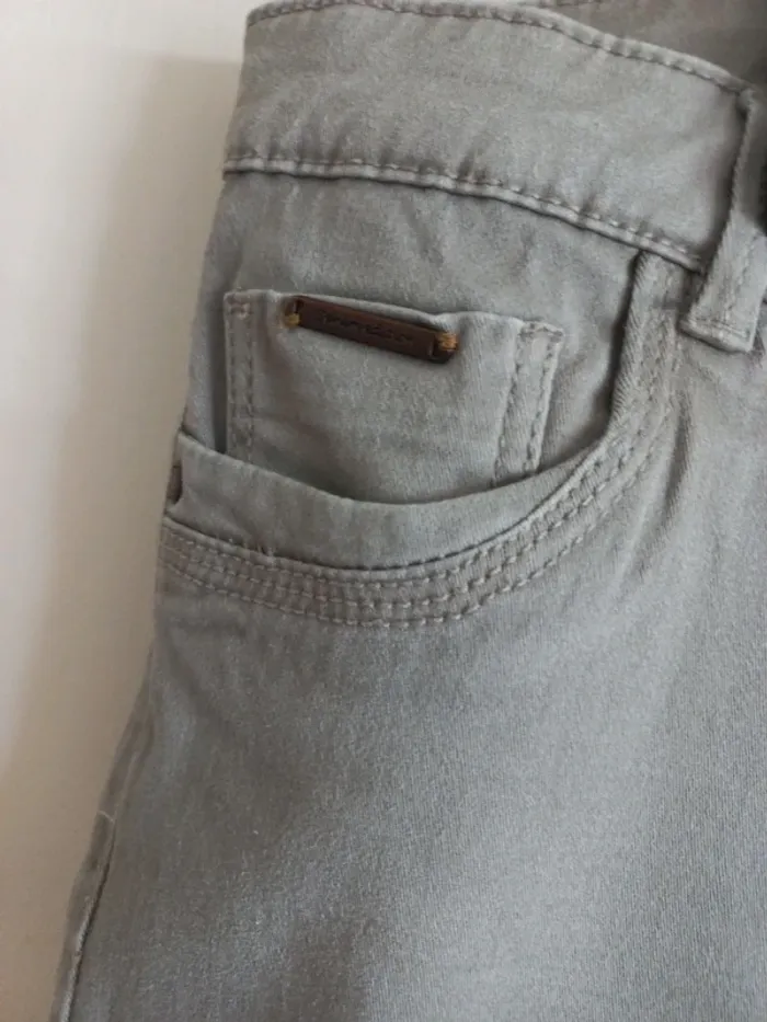 Pantalon Camaieu slim couleur mastic - photo numéro 3