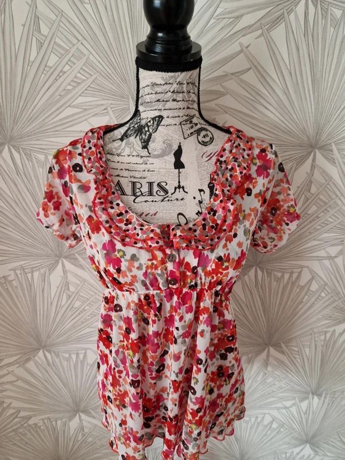 Jolie blouse manches courtes taille 36 - photo numéro 3
