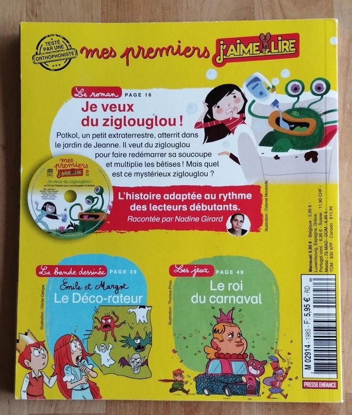 Magazine Mes premiers J'aime lire - Je veux du Ziglouglou - photo numéro 2