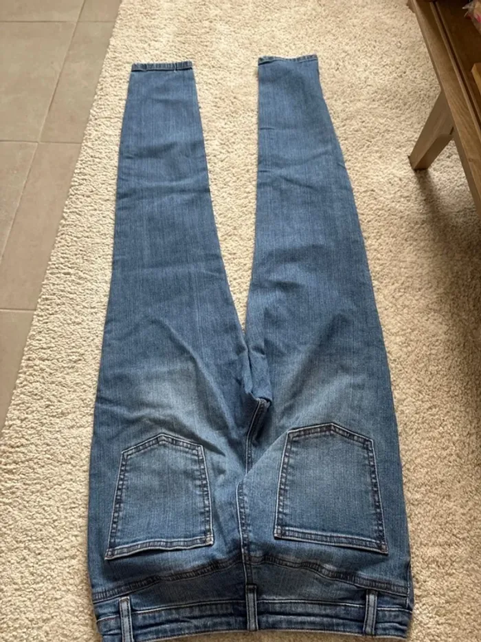 Jean skinny bleu taille haute - photo numéro 6