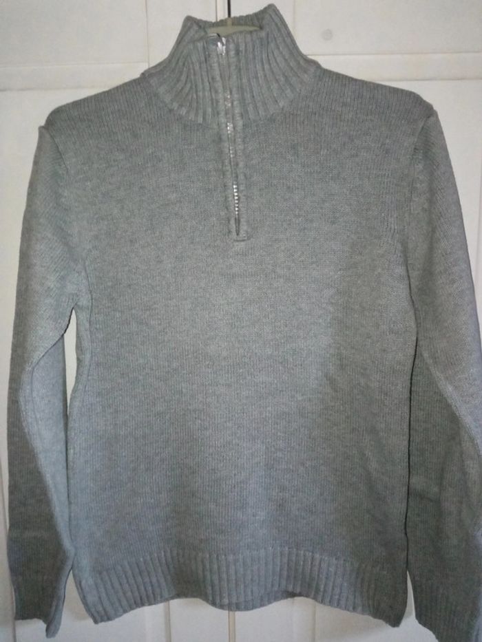 Pull gris 10 ans