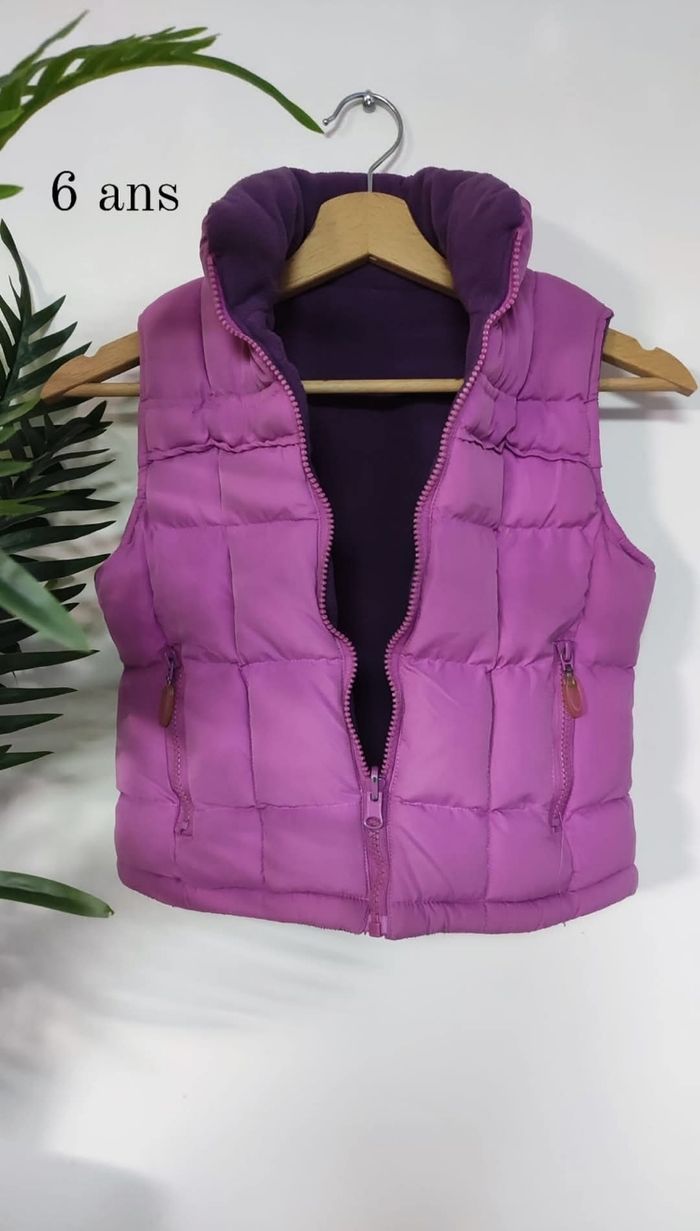 Doudoune sans manche réversible enfant