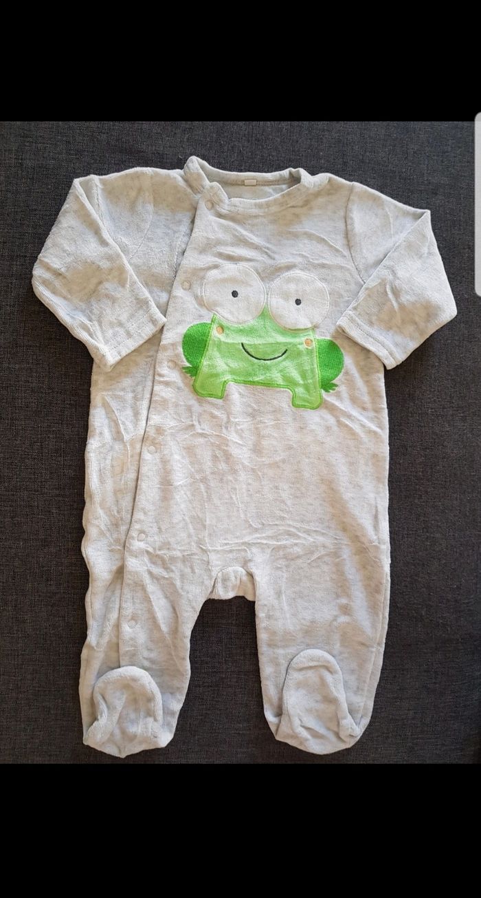 Grenouillère velours bébé mixte 9 mois