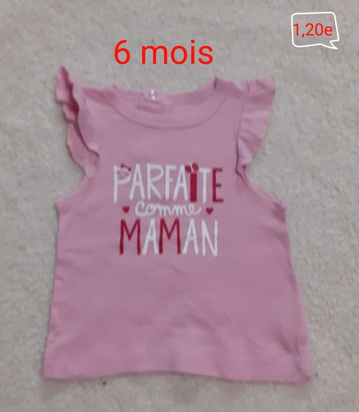 T-shirt message  6 mois