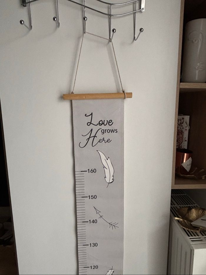 Toise ruban  de croissance enfant mesure accroche mural - photo numéro 3