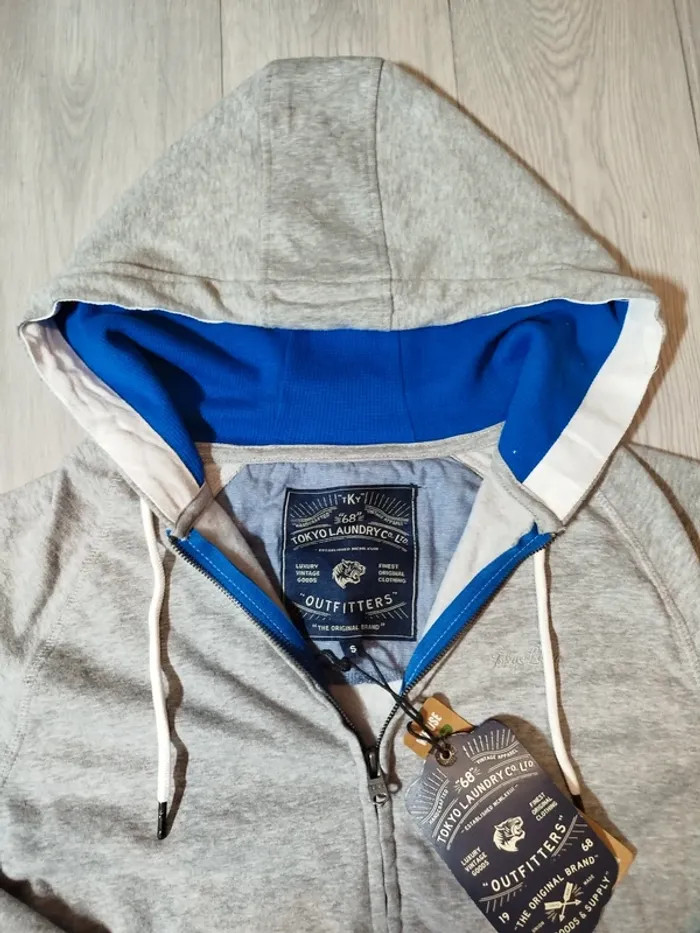 🧥 Sweat zippé Tokyo Laundry gris S/M neuf - photo numéro 6