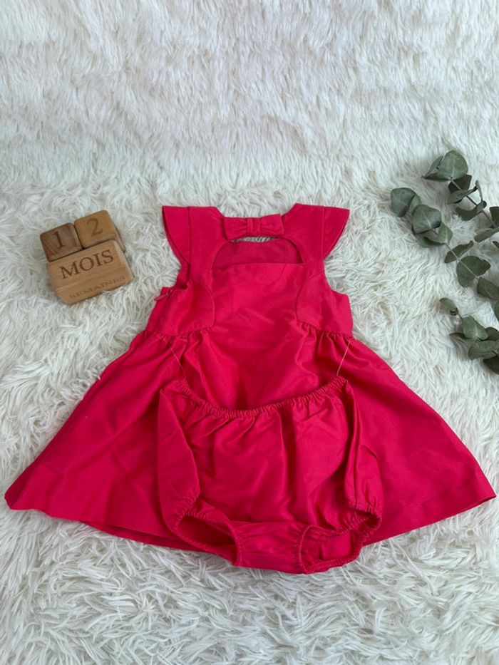Robe et bloomer fushia Obaibi taille 12 mois - photo numéro 3