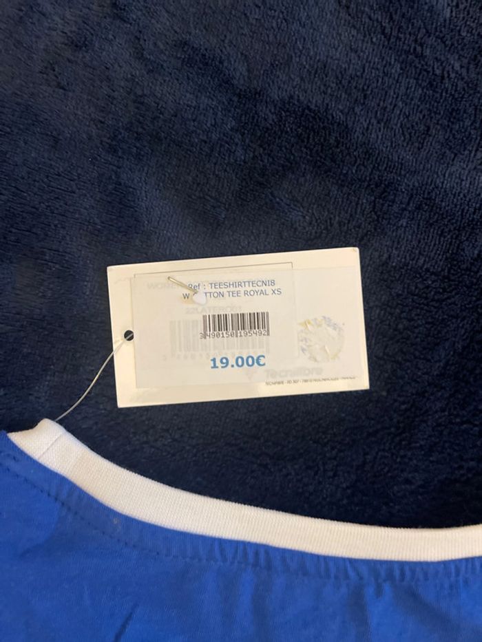 Tecnifibre- T shirt Cotton Tee Royal taille XS - photo numéro 7