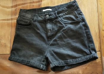 Short femme jean noir