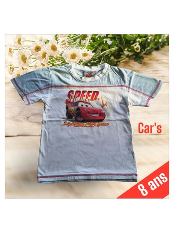 🩵 Superbe Tshirt bicolore Car's (8 ans) 🩵