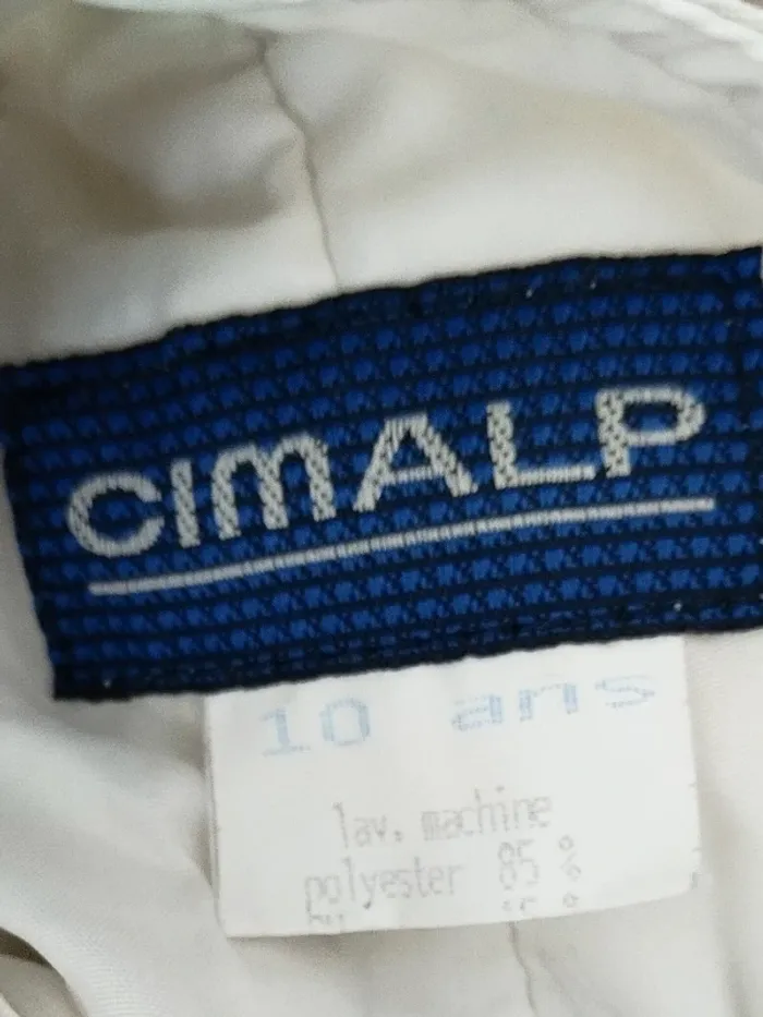 salopette de Ski Cimalp blanc cassé unisex 10 ans - photo numéro 2