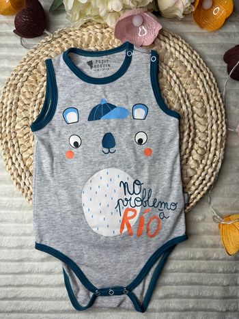 Body Petit Béguin 24 mois gris et bleu 