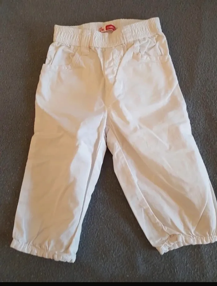 Lot de 2 pantalon bébé été 12 mois