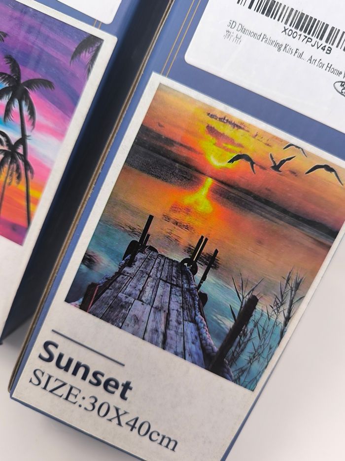 🎨 Kits Diamond Painting – Paysages "Coconut Tree" & "Sunset" 🌅 - photo numéro 3