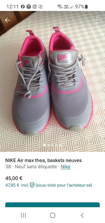 Baskets Nike Air Max  Neuves
