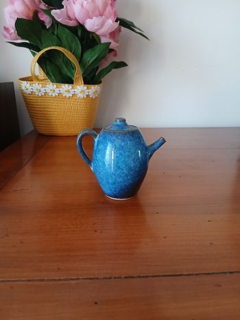 Artisanat: mini Théière [7 cm] en grès émaillé
