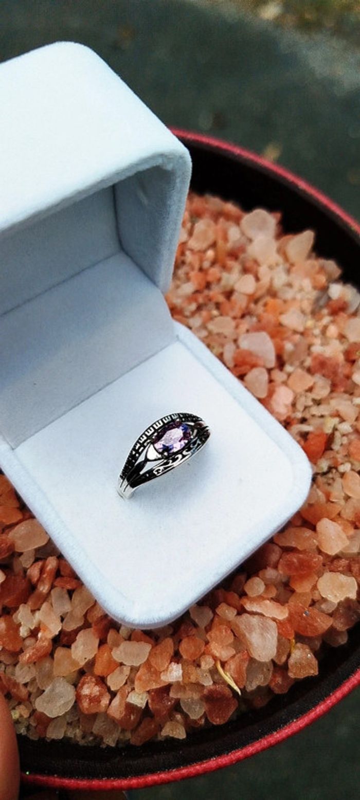 Œil d’Améthyste💫Bague Protectrice en Argent Énergisé - photo numéro 2