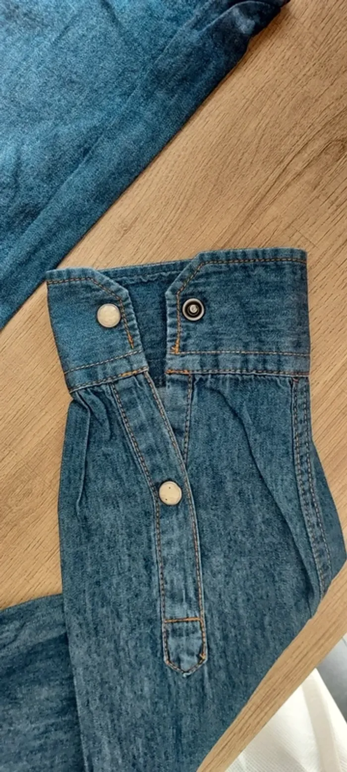 Chemise en jeans 100% coton T-M - Célio - photo numéro 3