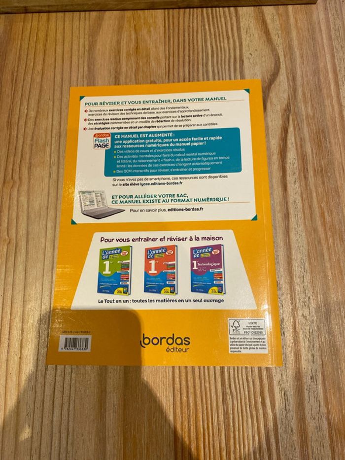 Livre de spécialité mathématiques 1re première CQFD bordas année 2019 - photo numéro 2