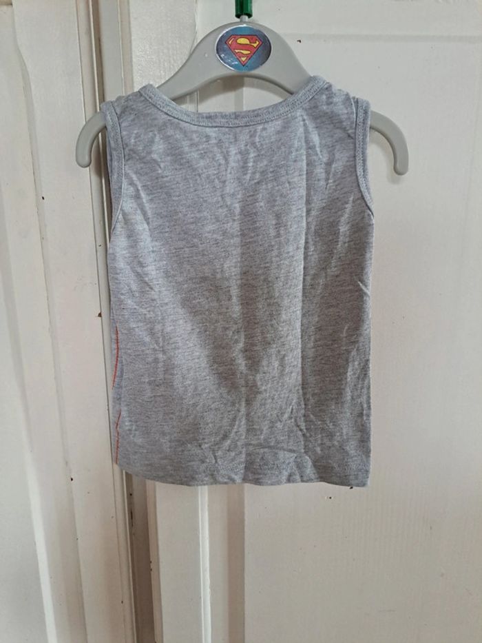 Tee-shirt sans manche débardeur gris 18mois - photo numéro 2