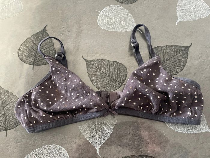 Soutien gorge 65A gris étoile