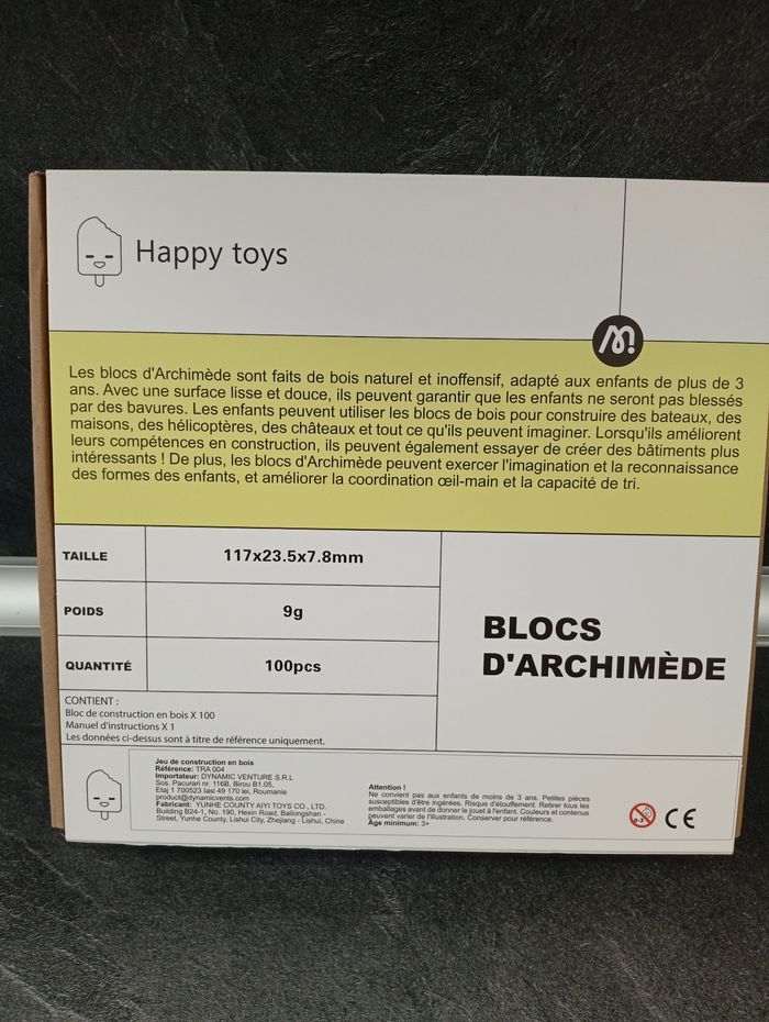 100 blocs d'Archimède en bois happy toys - photo numéro 2