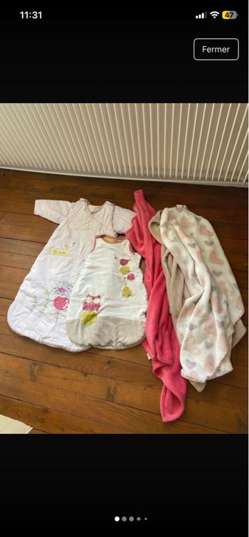 Lot gigoteuses et plaid