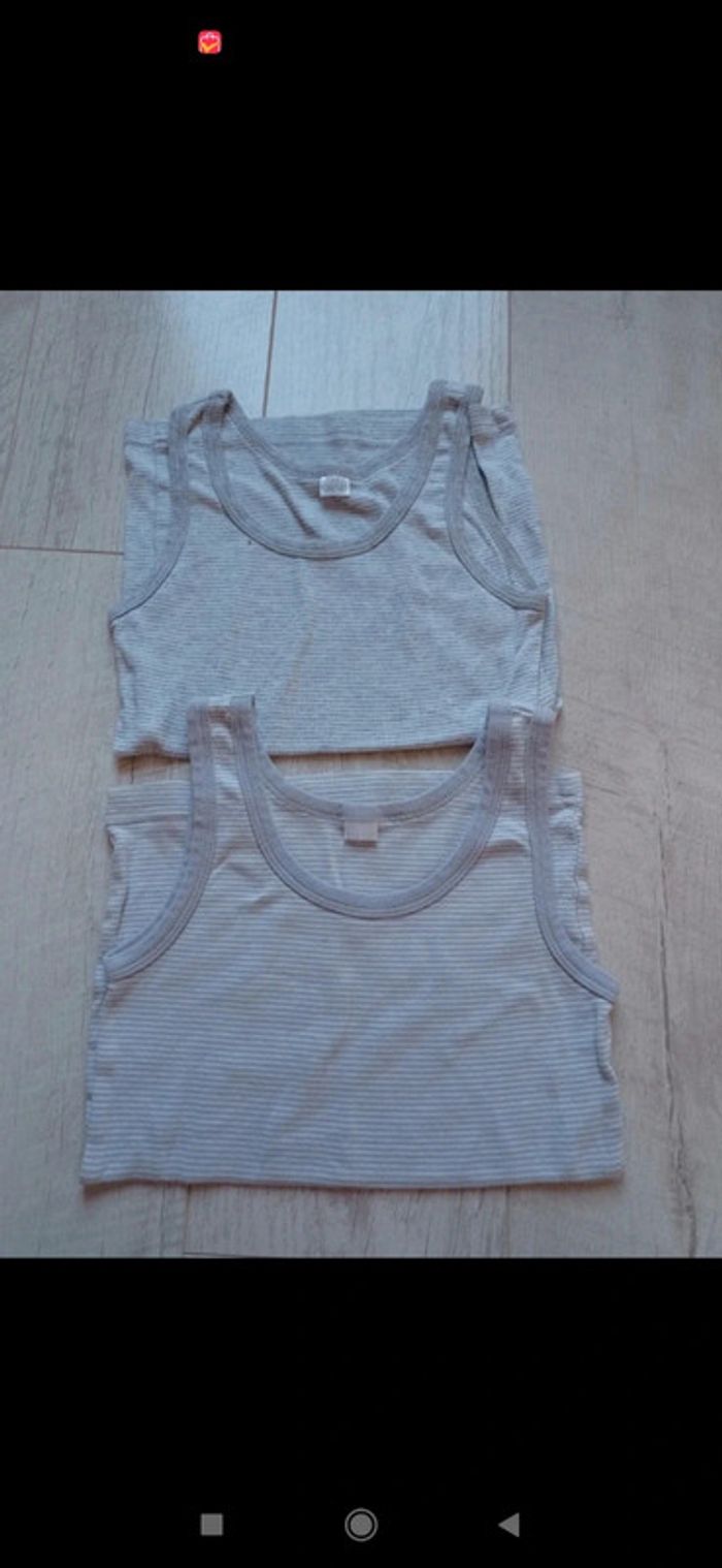 Lot de 2 maillots de corps 8/10 ans