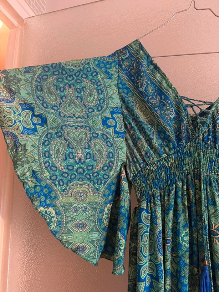 Robe bohème verte/bleu - photo numéro 7