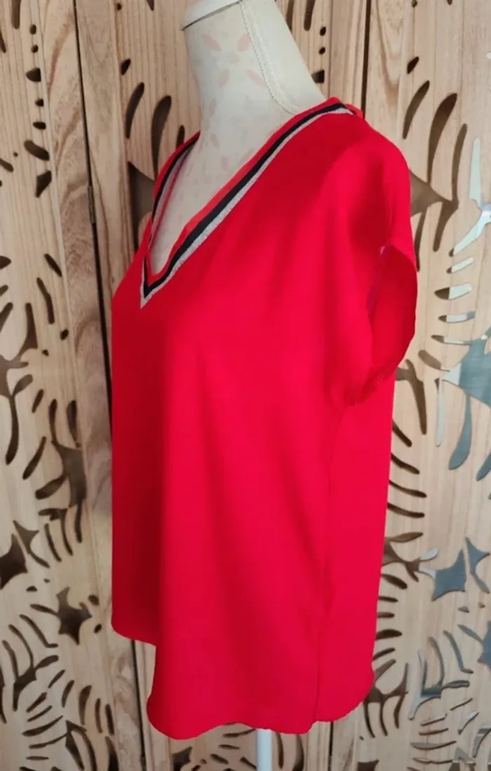 Blouse col V Taille 2 Rue des Abbesses - photo numéro 5