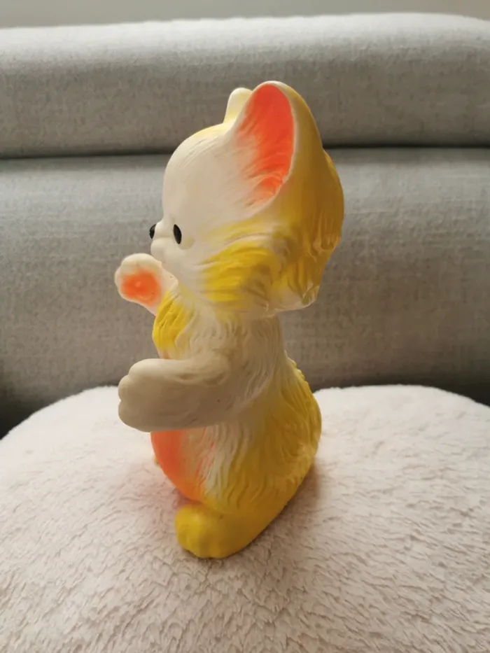Jeu pouet pouet chat Delacoste vintage made in France 20 cm - photo numéro 3