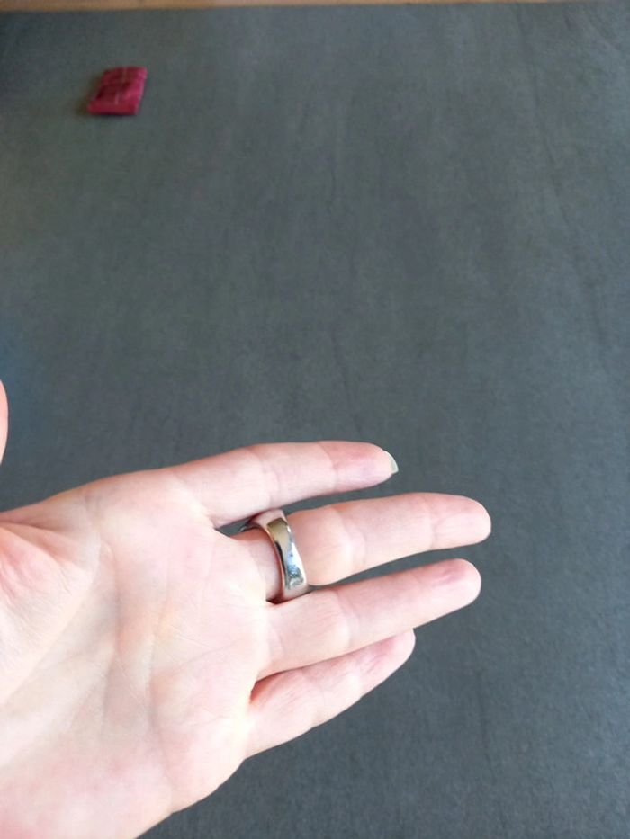 Bague noire et blanche avec strass - photo numéro 5