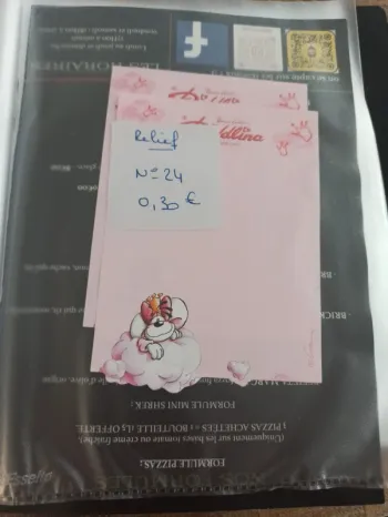 Feuille Diddl relief 24 0,30€