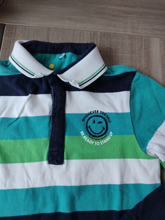 Polo manches longues smiley 4 ans - photo numéro 2