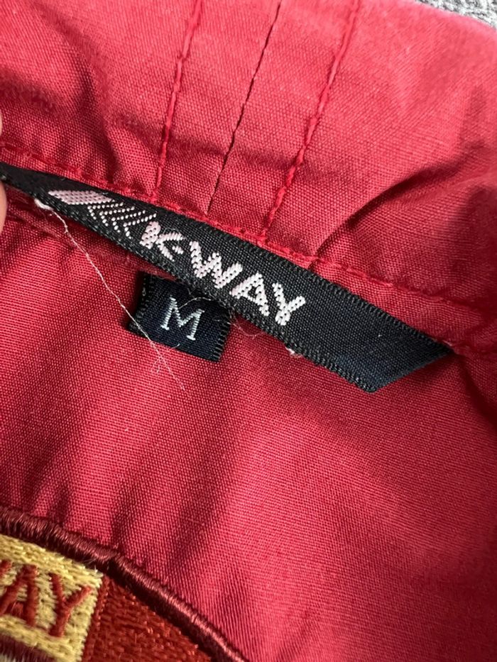 K-Way Golf Line Vintage Rouge Taille M – Imperméable Léger Rétro - photo numéro 7