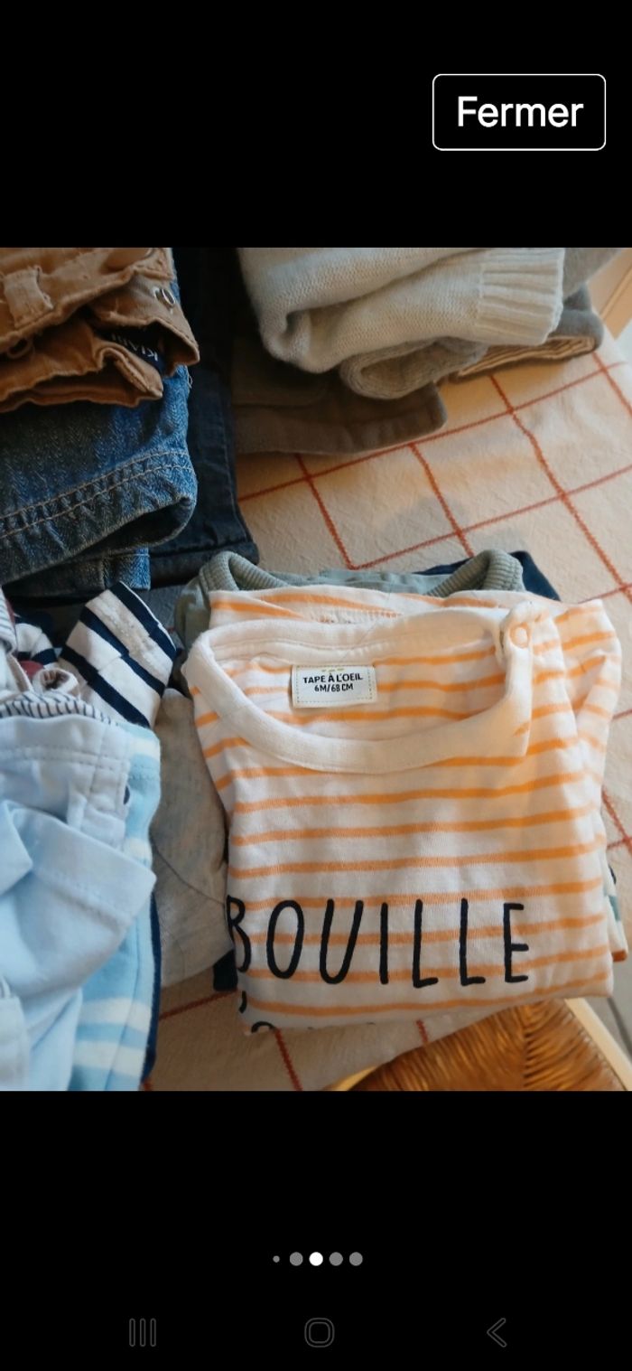 Lot 62 vêtements 6 mois garçon - photo numéro 7
