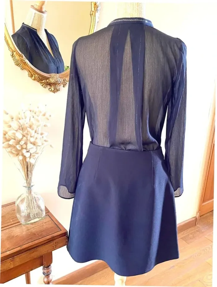 Sublime blouse chemise manche longue noir fluide Zara taille XS - photo numéro 5