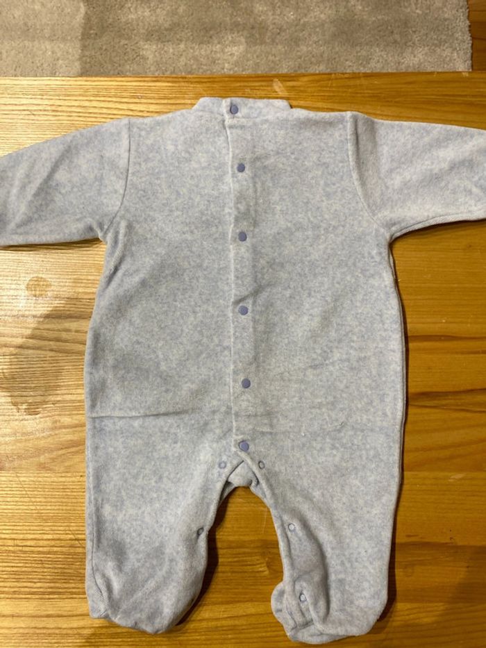 Grenouillère bleu chiné, Aubisou, 3 mois - photo numéro 3