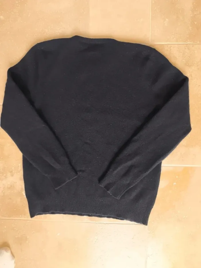 Magnifique pull col rond marine logo rouge laine d'agneau Ralph Lauren homme M slim fit - photo numéro 15
