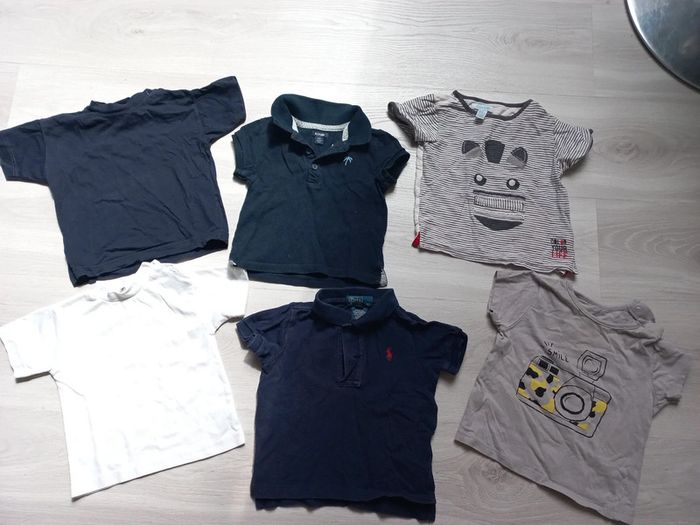 Lot de 6 polos et tee-shirts 12 mois